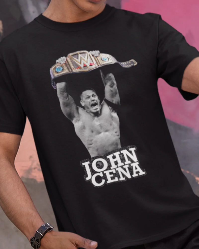 Camiseta Algodão Premium Wrestling - John Cena Champ