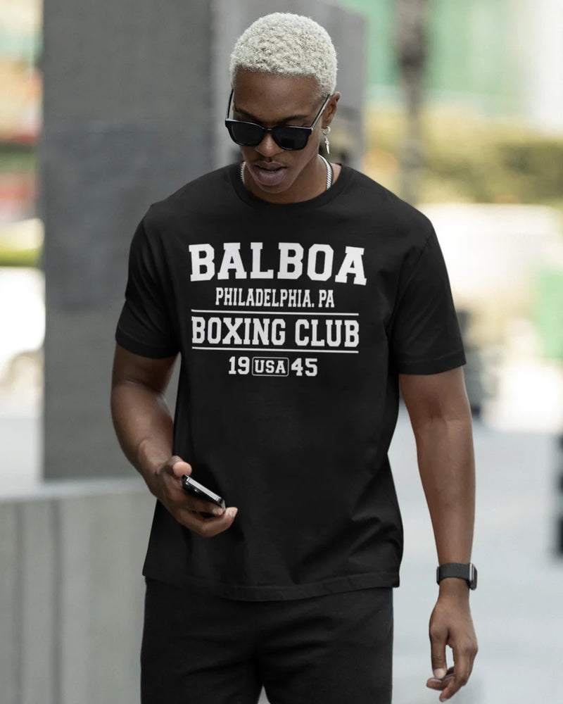 Camiseta Algodão Premium Boxe - Rocky Balboa Philadelfia 1945