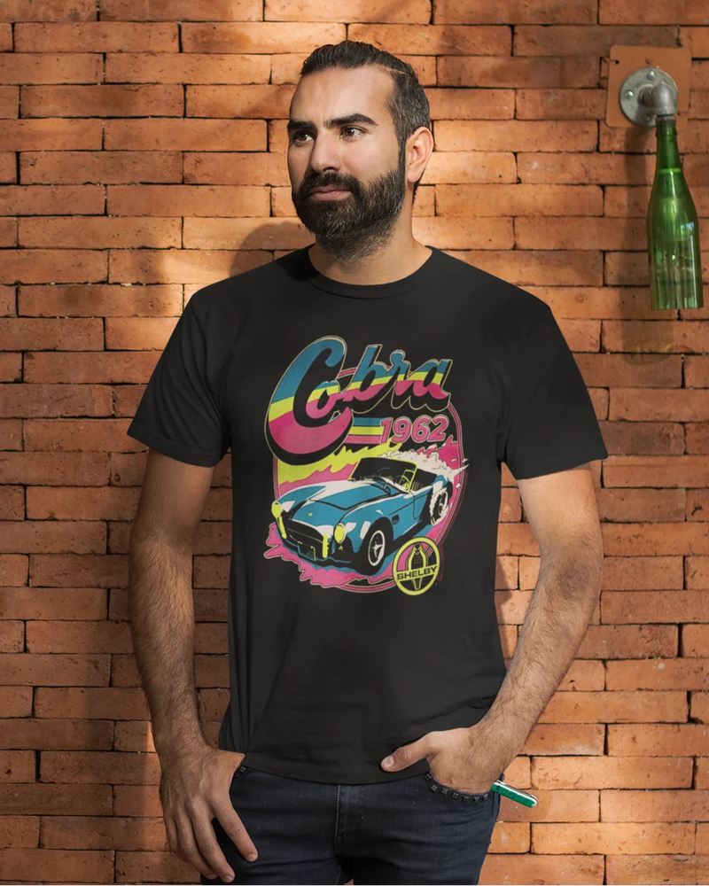 Camiseta Algodão Premium Carros - Cobra 1962