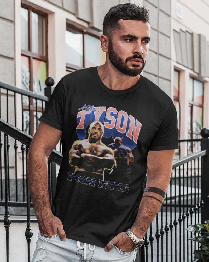 Camiseta Algodão Premium Boxe - Tyson Arms Crossed