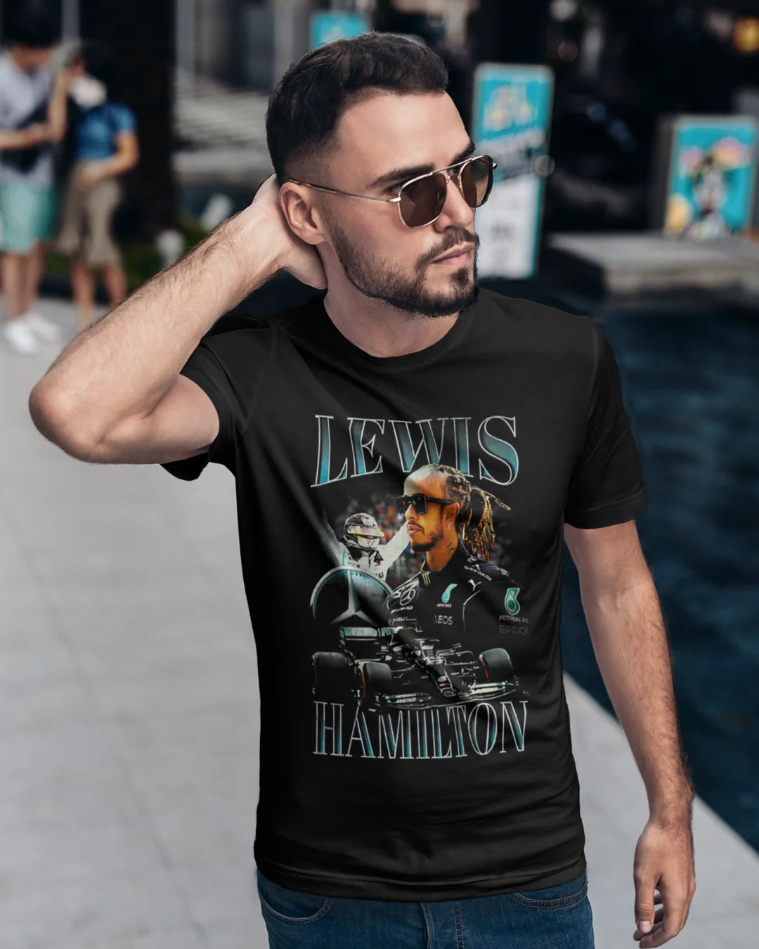 Camiseta Algodão Premium Fórmula 1 - Lewis Hamilton