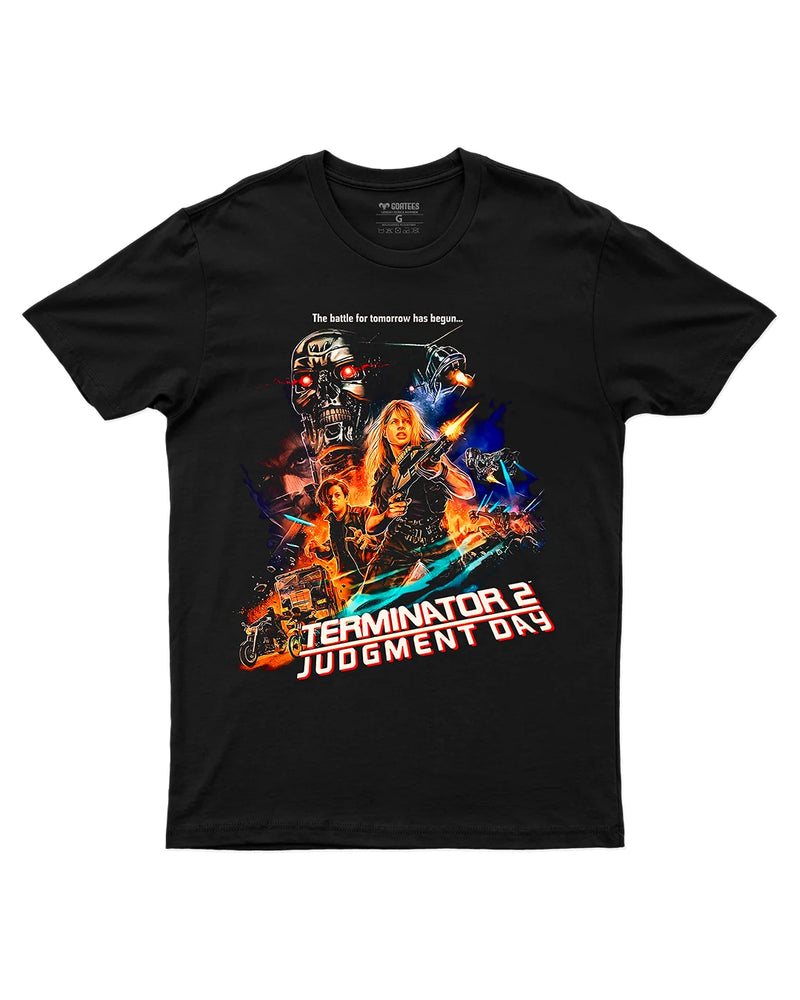 Camiseta Algodão Premium Action Movies - Terminator Battle in LA