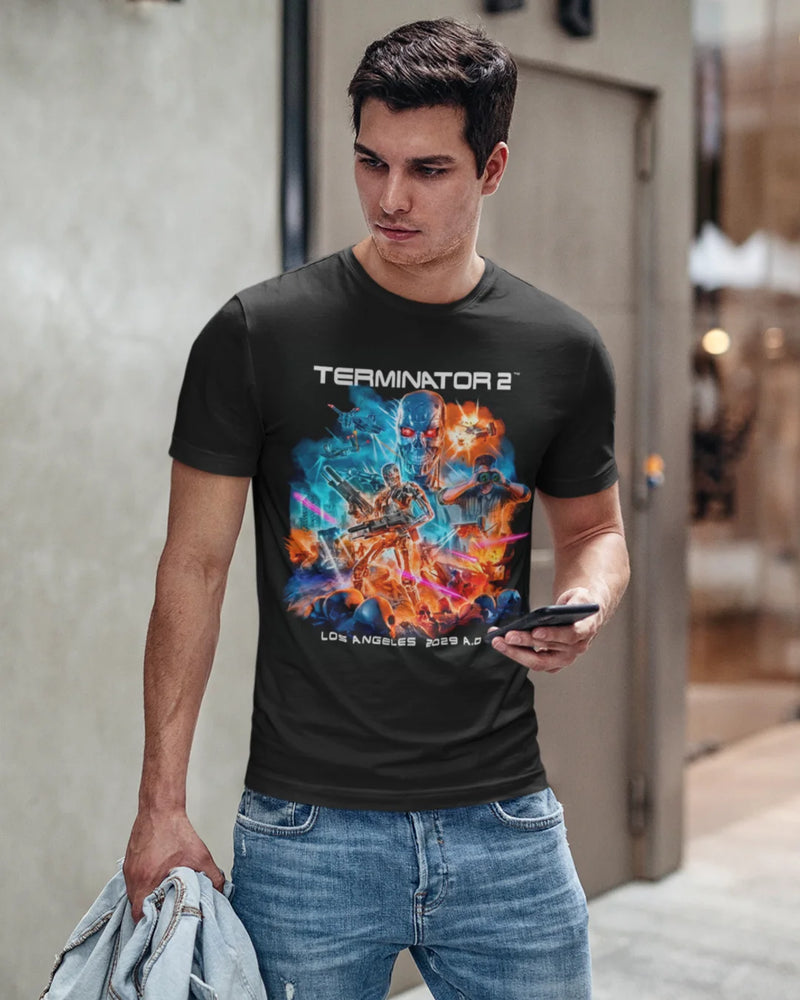 Camiseta Algodão Premium Action Movies - Terminator 2 LA 2029