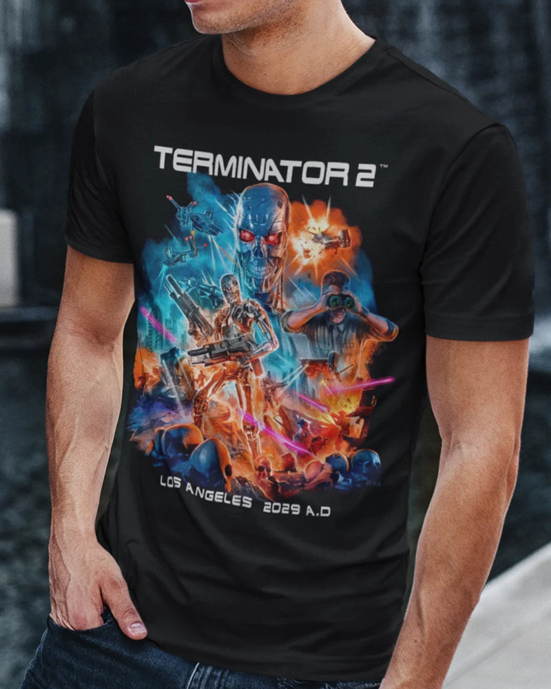 Camiseta Algodão Premium Action Movies - Terminator 2 LA 2029